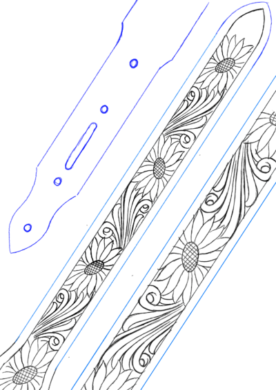 Desenho para Cinto Mod. W15