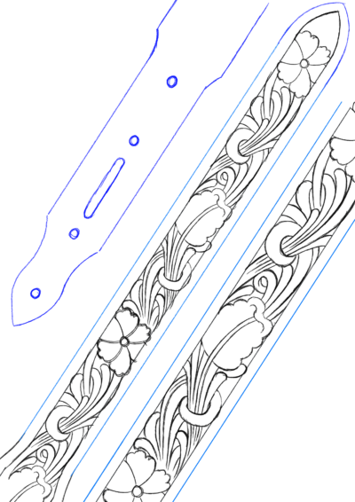 Desenho para Cinto Mod. W18