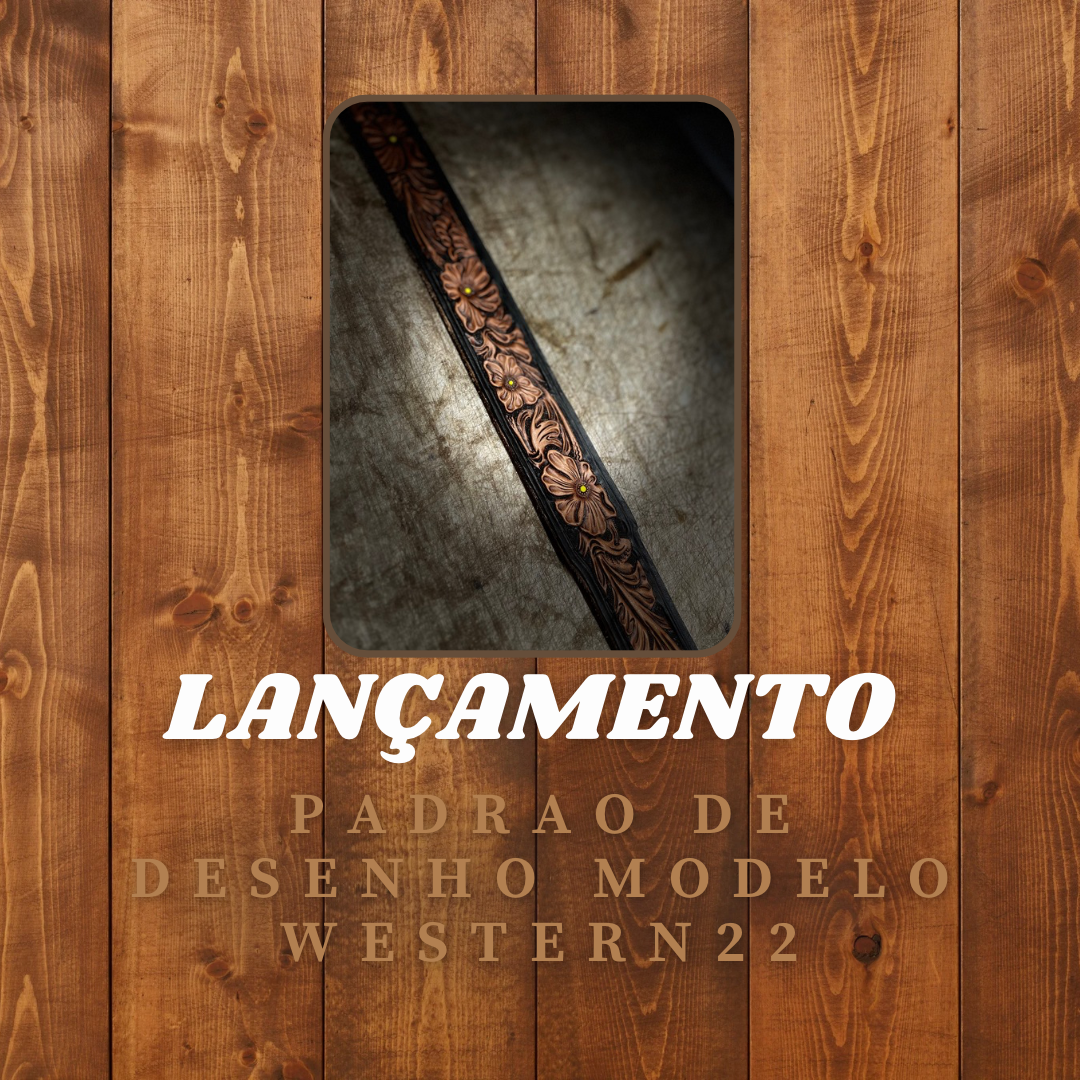 desenho para cinto mod western 22