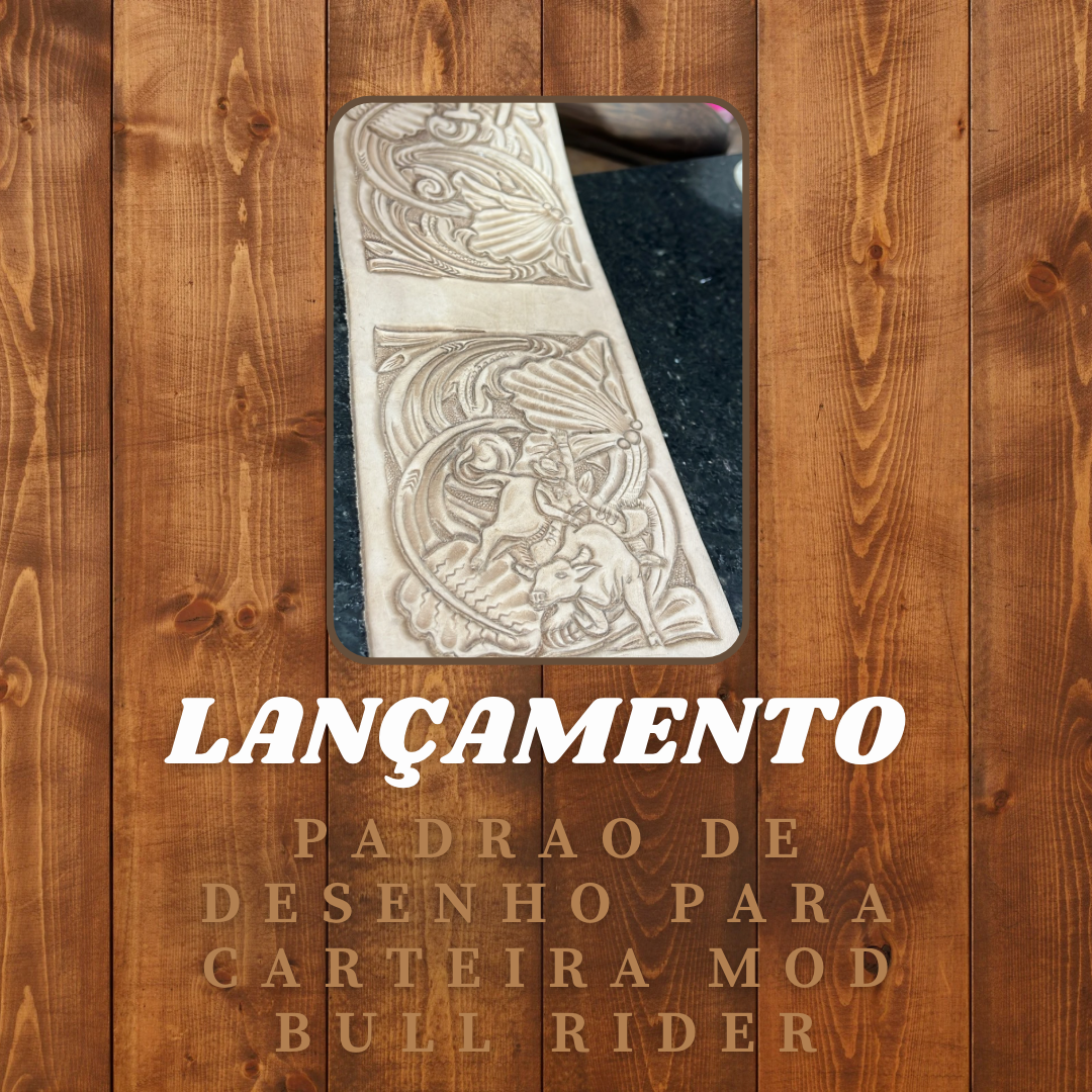 Desenho para carteira mod bull rider