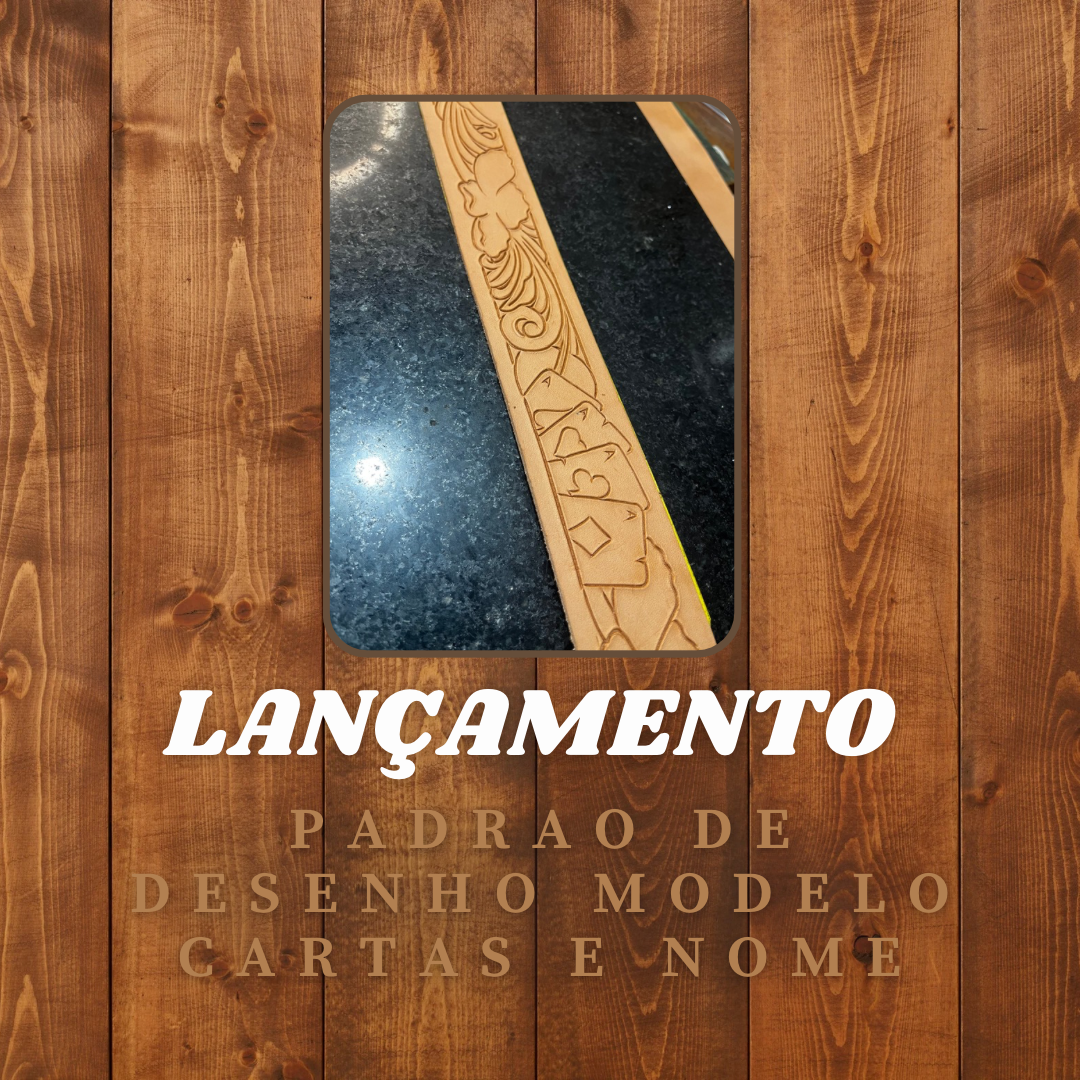 desenho para cinto mod cartas e nome