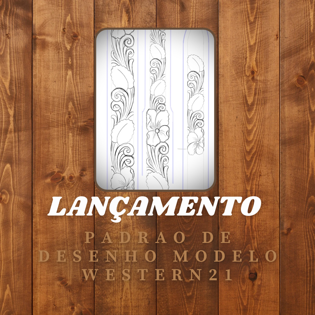 desenho para cinto mod western 21