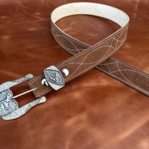 Cinto couro virado Caramelo