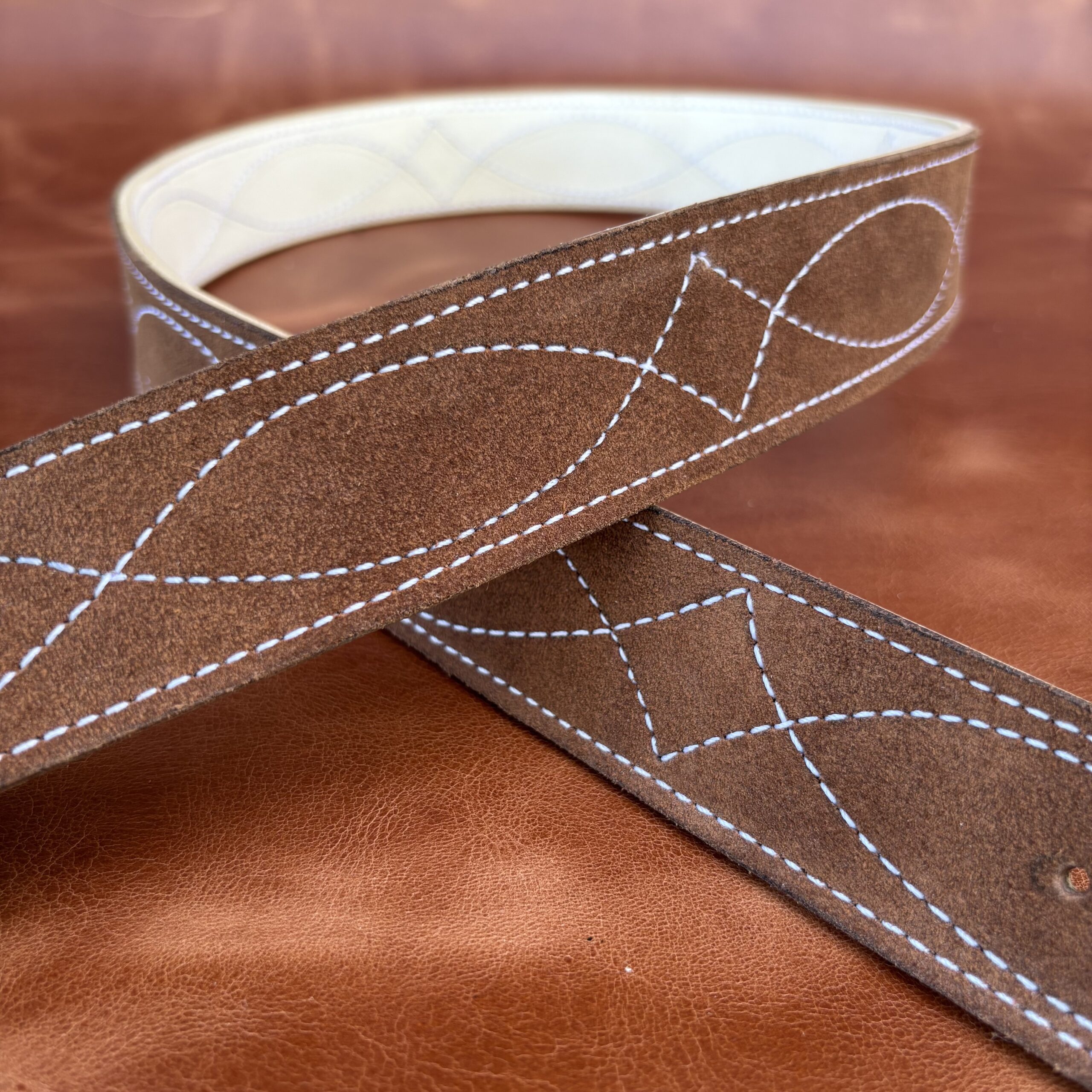 Cinto couro virado Caramelo - Imagem 4