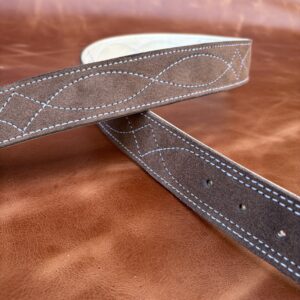 Cinto couro virado Brown