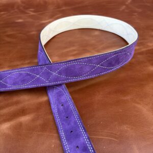 Cinto couro virado Purple