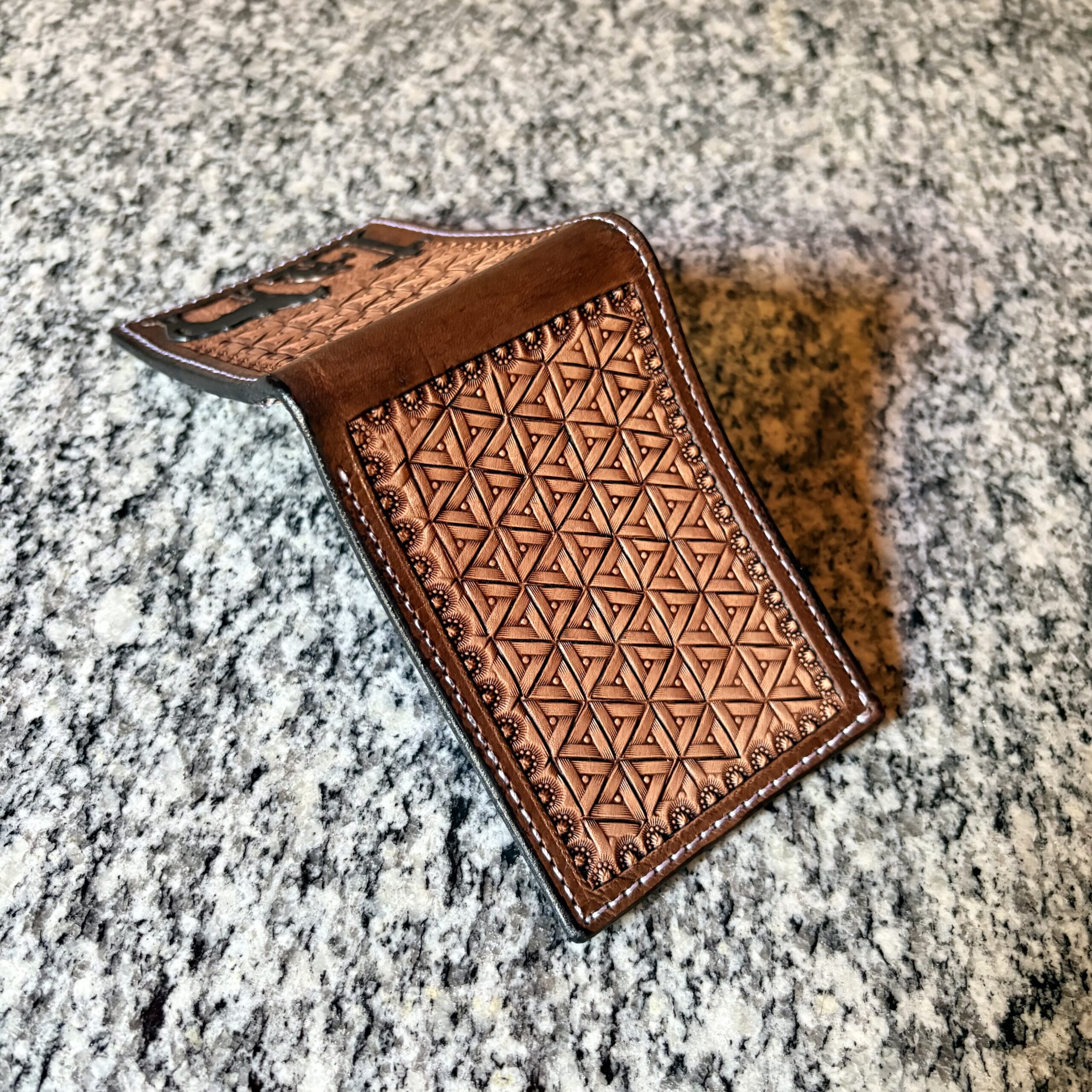 Carteira Country em Couro – Cowboy, Cavalo e Cruz - Imagem 7